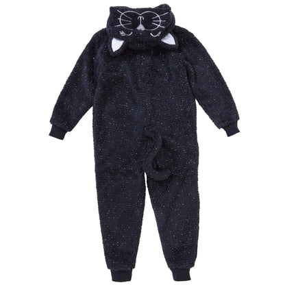 Black Cat Fleece Onesie