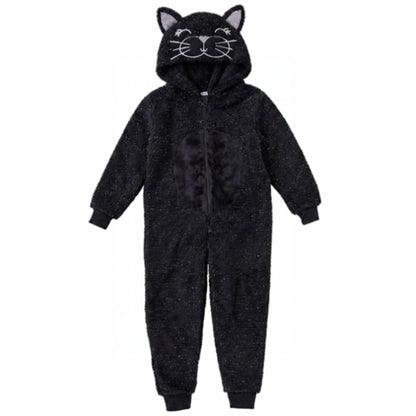 Black Cat Fleece Onesie