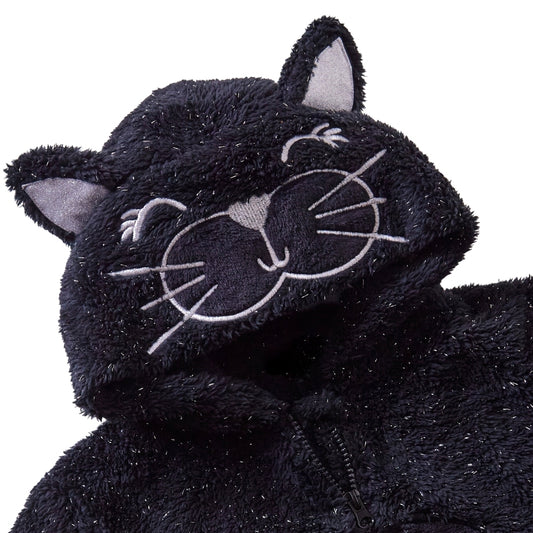 Black Cat Fleece Onesie