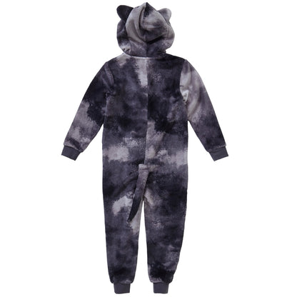 Grey Wolf Fleece Onesie
