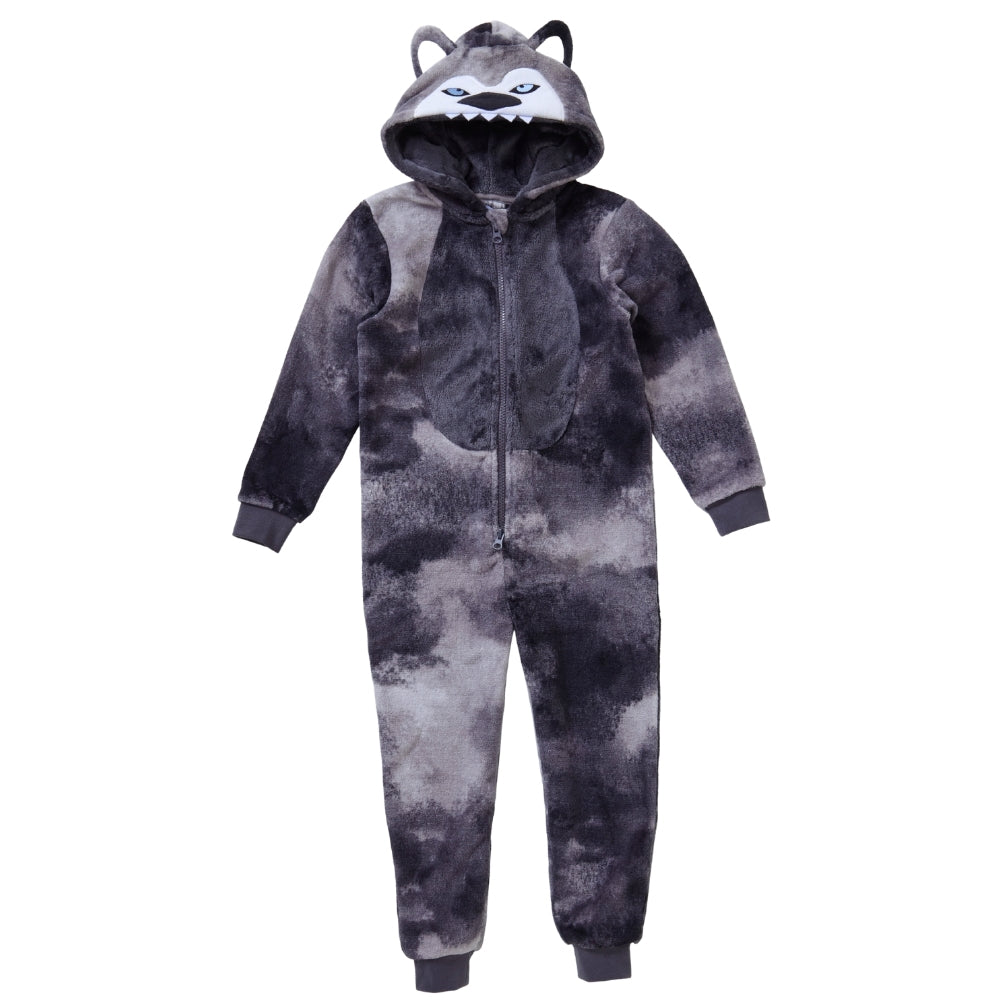 Grey Wolf Fleece Onesie