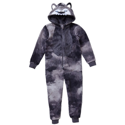 Grey Wolf Fleece Onesie
