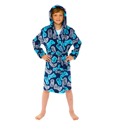 Gaming Console Print Dressing Gown (14742319923582)
