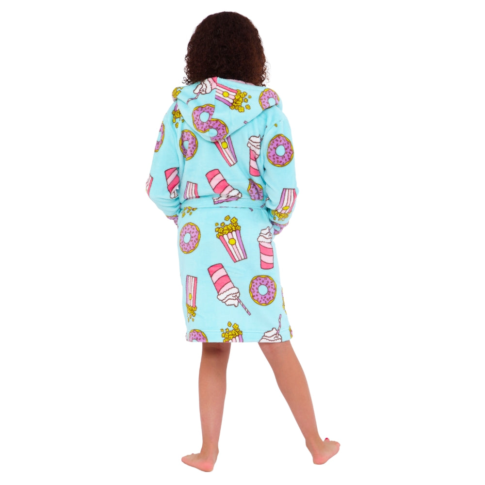Sleepover Print Fleece Gown (15570890260862)