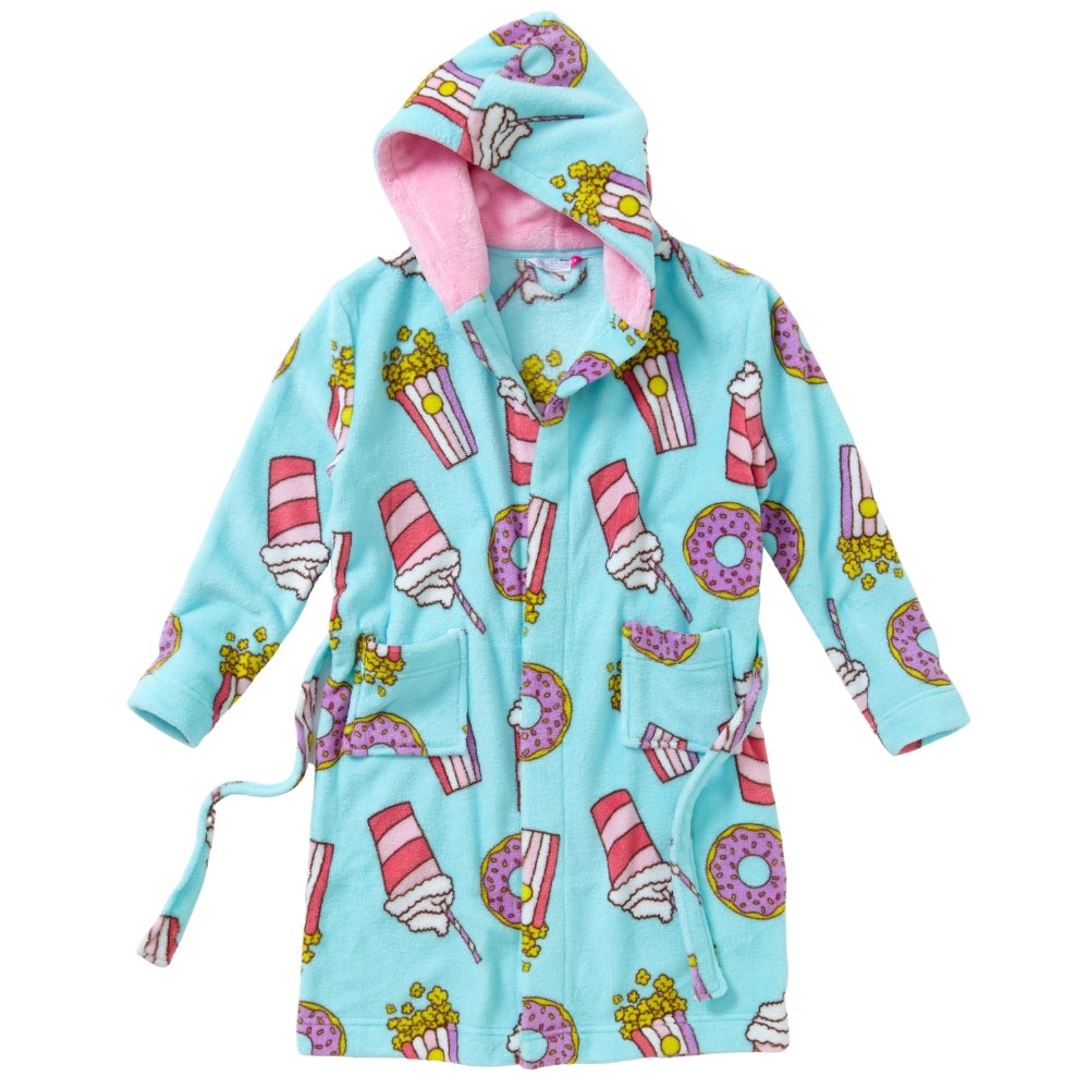 Sleepover Print Fleece Gown (15570890260862)