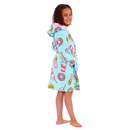 Sleepover Print Fleece Gown (15570890260862)