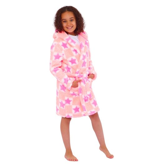Neon Stars Teddy Fleece Gown (15570890031486)
