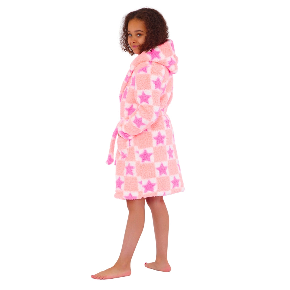 Neon Stars Teddy Fleece Gown (15570890031486)