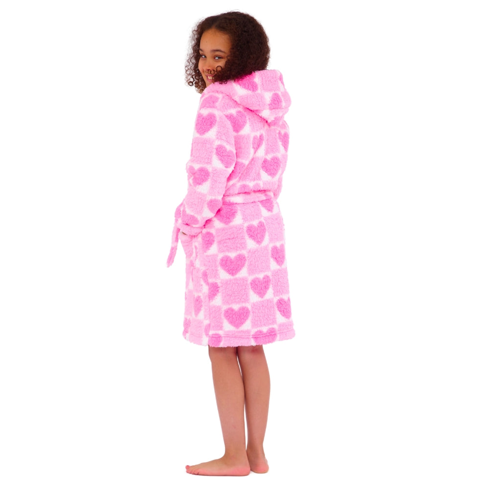 Neon Hearts Teddy Fleece Gown (15570890162558)