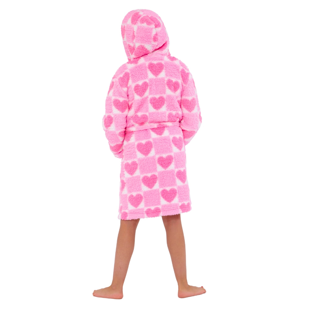 Neon Hearts Teddy Fleece Gown (15570890162558)