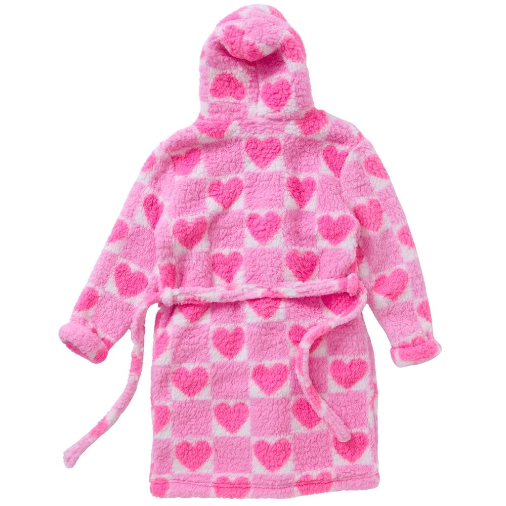Neon Hearts Teddy Fleece Gown (15570890162558)