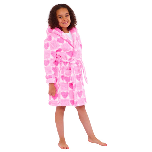 Neon Hearts Teddy Fleece Gown (15570890162558)