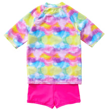 Girls UPF50 Tie Dye Rash Top & Shorts Set
