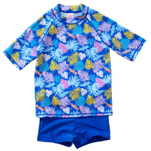 Girls Palm Print Rash Top & Shorts