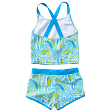 Girls Swirl Print Tankini Set