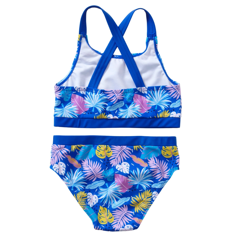 Girls Palm Print Bikini Set