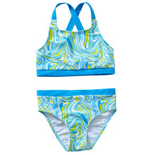 Girls Swirl Print Bikini Set