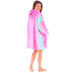 Womens Neon Ombre Fleece Wearable Hoodie Blanket (8179680706786)