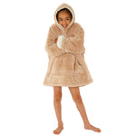 Girls Fluffy Fleece Wearable Hoodie Blanket (8159179800802)