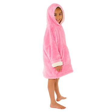 Girls Fluffy Fleece Wearable Hoodie Blanket (8159179833570)