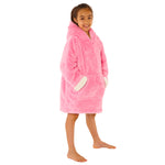 Girls Fluffy Fleece Wearable Hoodie Blanket (8159179833570)