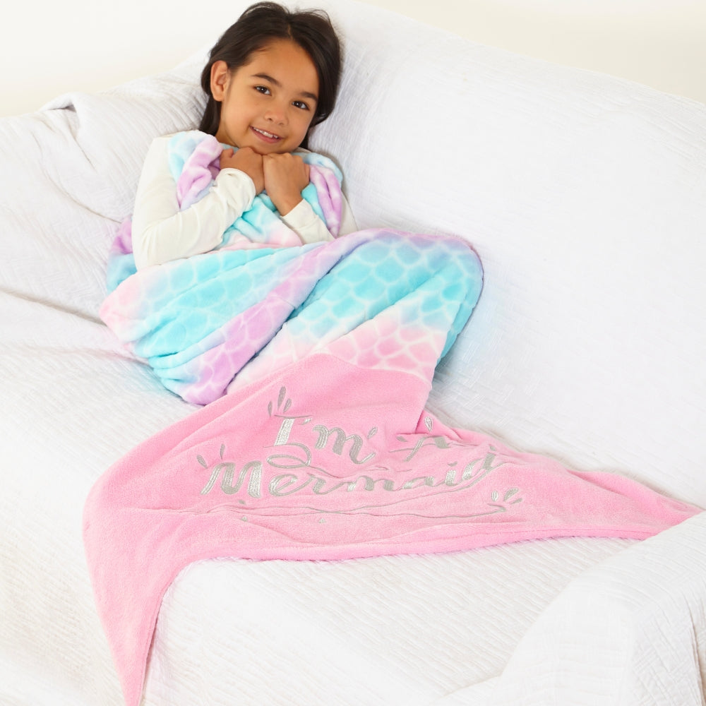 Ombre Mermaid Tail Novelty Sleeping Blanket (8159196152034)