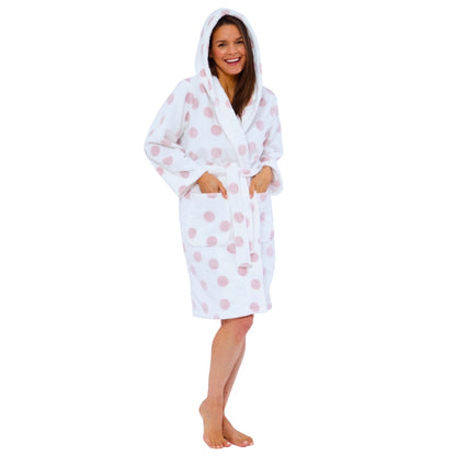 Women's Spot Waffle Fleece Dressing Gown