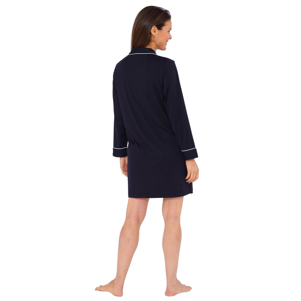 Womens Soft Touch Piped Nightshirt