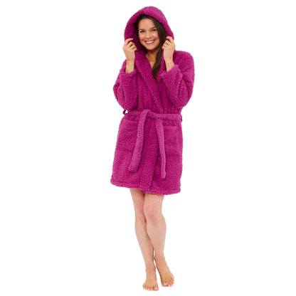 Women's Teddy Fleece Dressing Gown (15592157839742)
