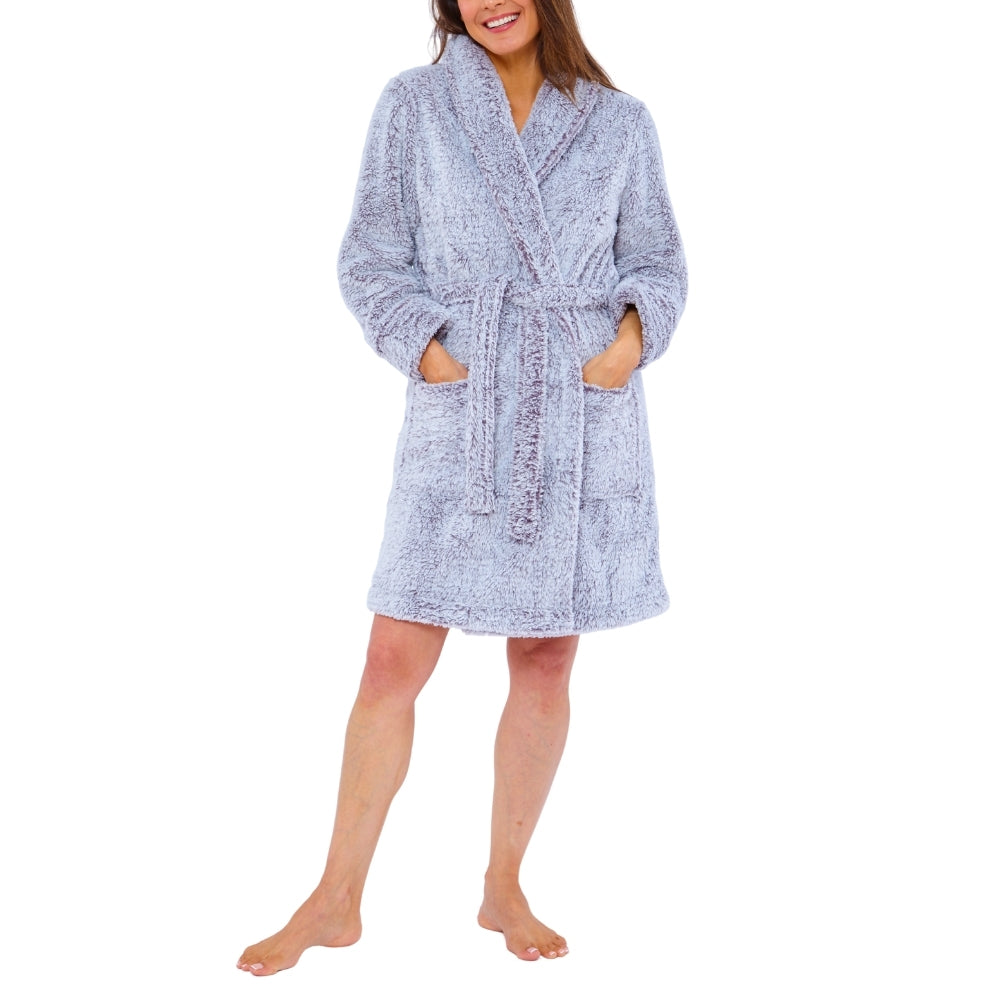 Women's Frosted Fleece Dressing Gown (15592157905278)