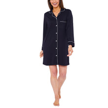 Womens Soft Touch Piped Nightshirt (15592033419646)