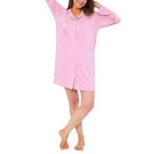Womens Soft Touch Piped Nightshirt (15592033386878)