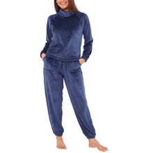 Women's Cowl Neck Velour Pyjamas (15592158036350)