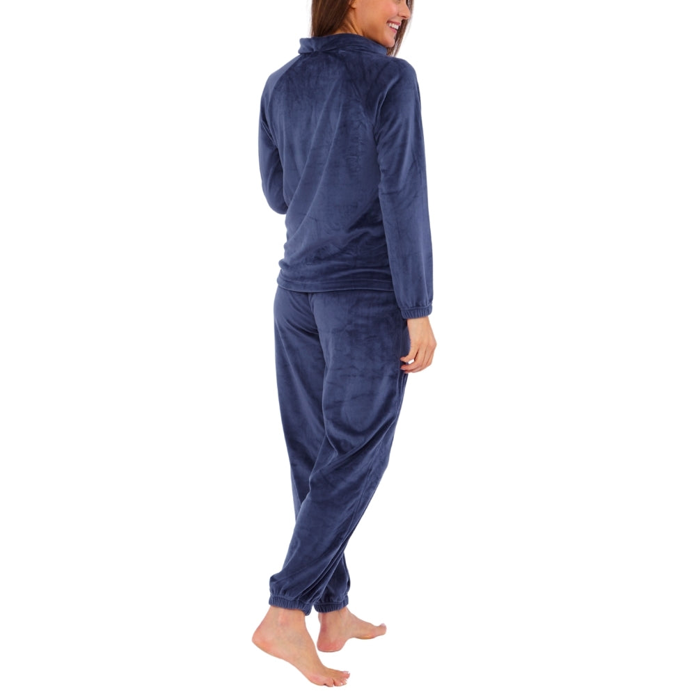 Women's Cowl Neck Velour Pyjamas (15592158036350)
