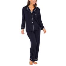 Womens Soft Touch Piped Pyjamas (15592033354110)