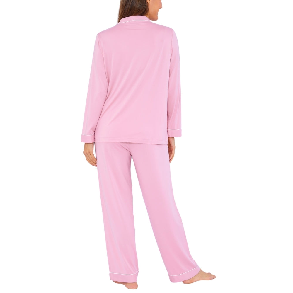 Womens Soft Touch Piped Pyjamas (15592033321342)