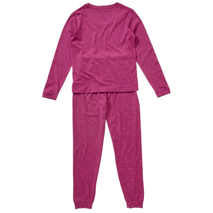 Womens Pink Star Print Jersey Pyjamas