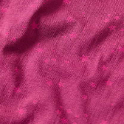 Womens Pink Star Print Jersey Pyjamas
