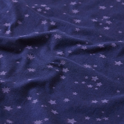 Womens Navy Star Print Jersey Pyjamas