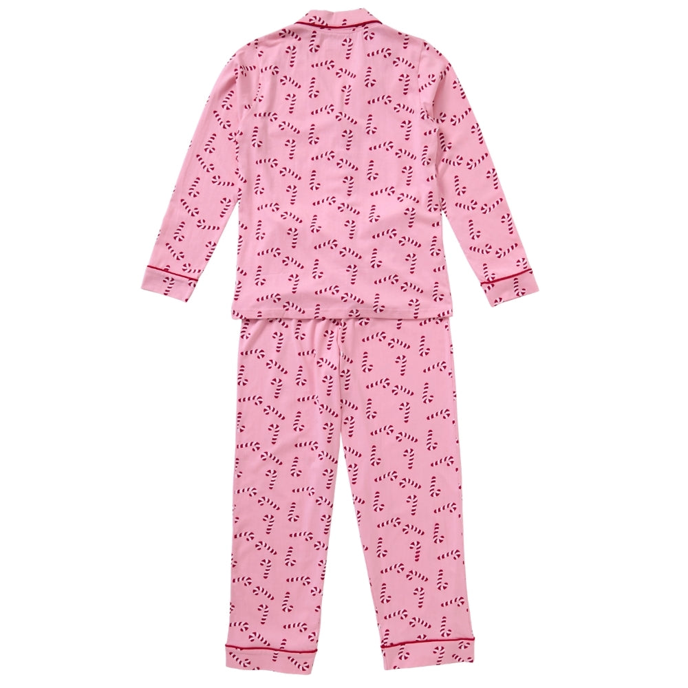 Womens Candy Cane Soft Touch Pyjamas