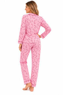 Womens Candy Cane Soft Touch Pyjamas