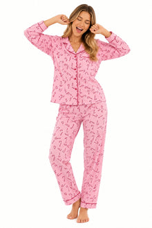 Womens Candy Cane Soft Touch Pyjamas