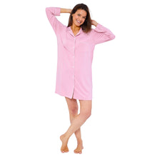 Womens Soft Touch Piped Nightshirt