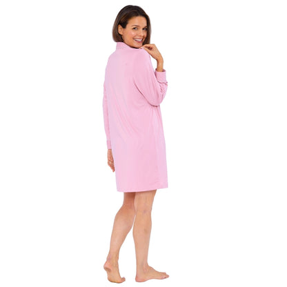 Womens Soft Touch Piped Nightshirt