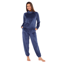 Women's Cowl Neck Velour Pyjamas