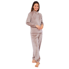Women's Cowl Neck Velour Pyjamas