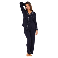 Womens Soft Touch Piped Pyjamas