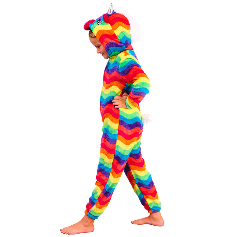 Copy of Kids Rainbow Stripe Unicorn Dressing Gown (8298266427618)