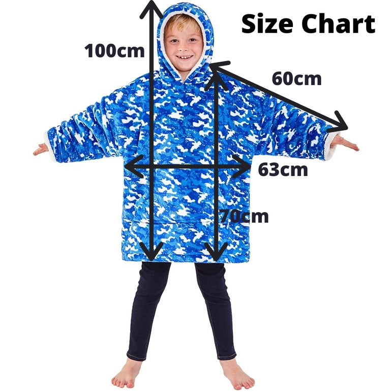 Girls Fluffy Fleece Wearable Hoodie Blanket (8159179931874)