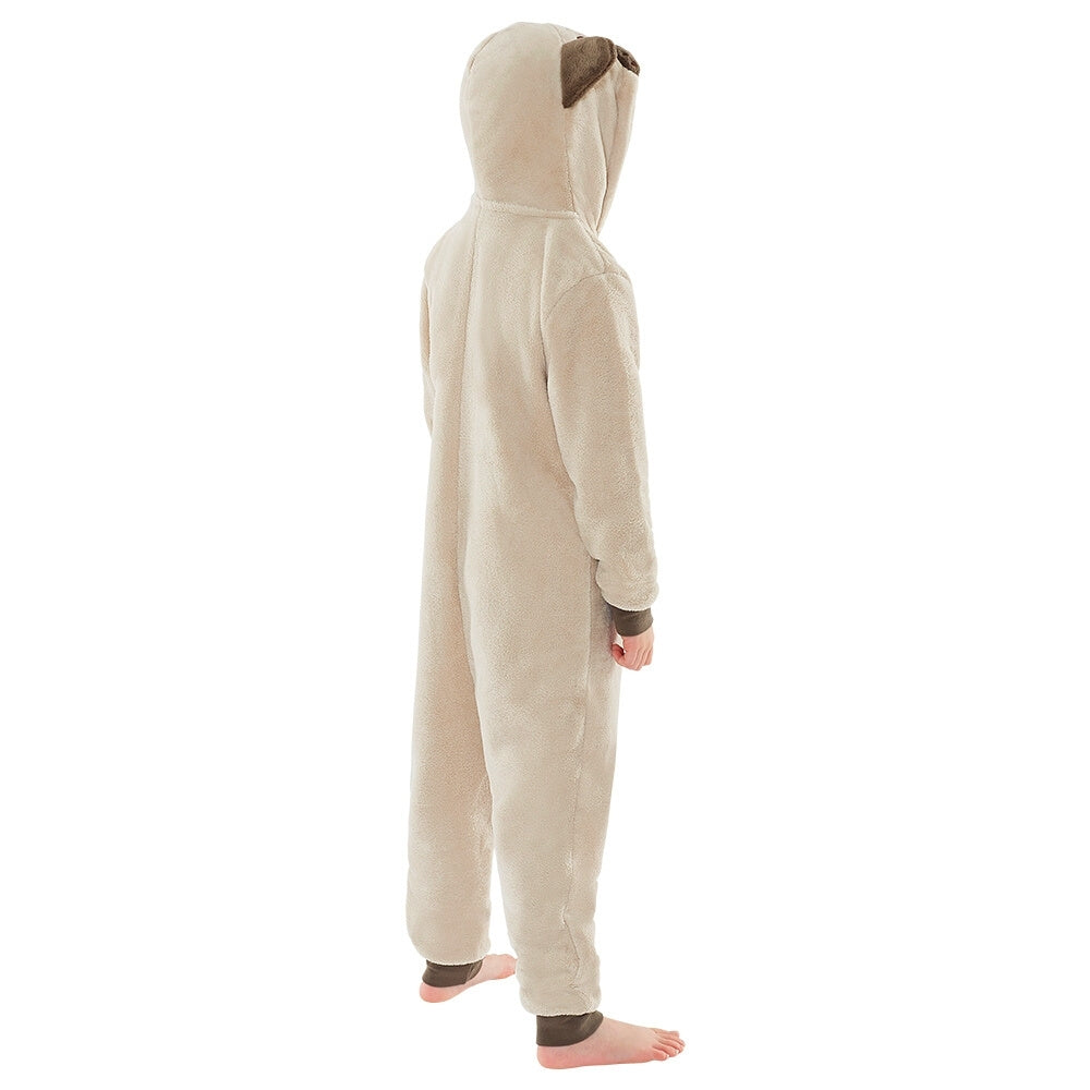 Pug Dog Fleece Onesie for Children | Kids Pug Onesie (4490632233012)